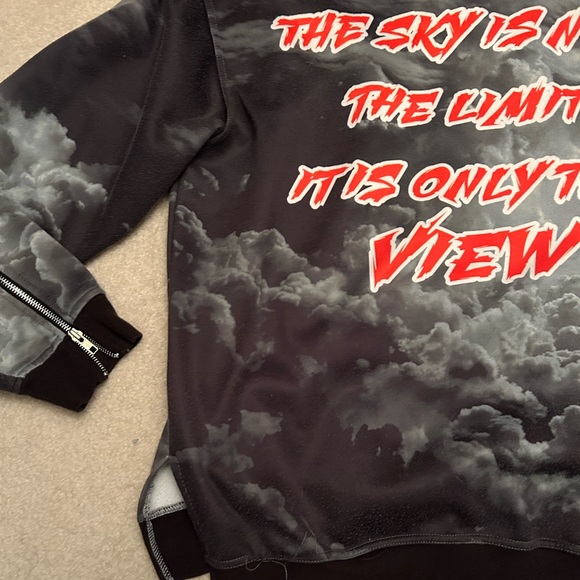 Equalnox Clothing Co. Cloud Hoodie Black Gray Orange Size XL - Picture 7 of 7